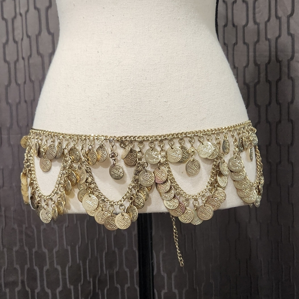 Gold Coin Chain Belt